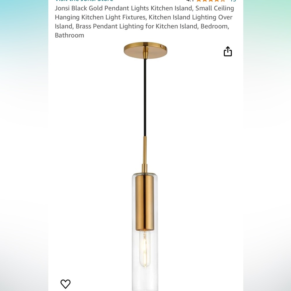 Gold small hanging ceiling light